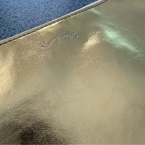 Yellow x Gold Smiley Face Pouch - Picture 5 of 5